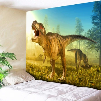 

Psychedelic Hippie Tapestry 3D Dinosaur Print Large Wall Hanging for Children's Bedroom Beach Towel Thin Blanket Yoga Shawl Mat