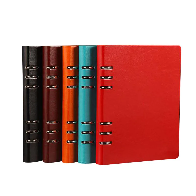 

A5 Faux Leather Personalized Notebooks Agenda Planner Dividers Ring Binder Diary Lined Paper Journals Book Stationary Supplies