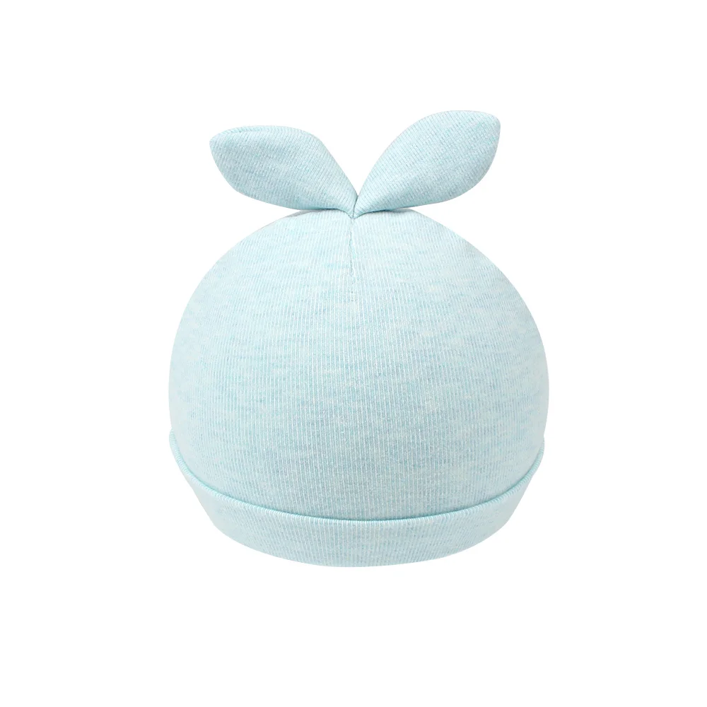 Cartoon Rabbit Baby Beanie Hat Cute Ears Newborn Tire Hat For Boys Cotton Comfortable Infant Beanie Spring Baby Girls Clothing (7)