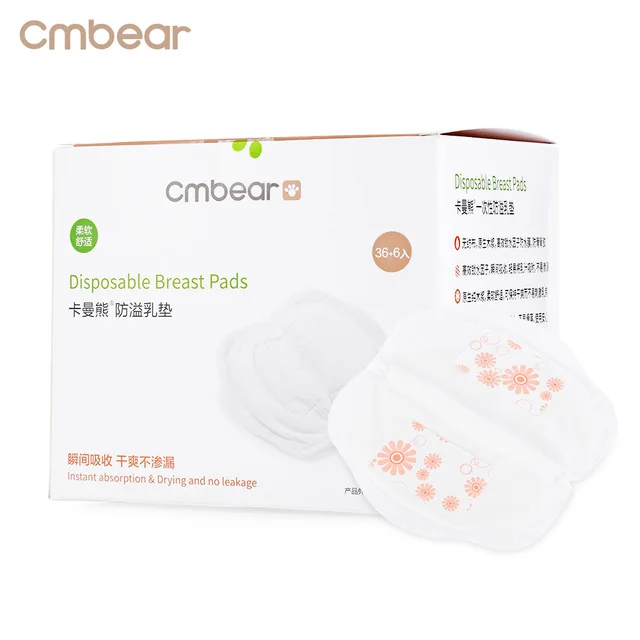 Белый Cmbear 42 шт. грудные прокладки для кормящих хлопок ультра мягкая одноразовая Подушечка для мумии Bresat кормления без утечки Уход за ногами - Цвет: Белый