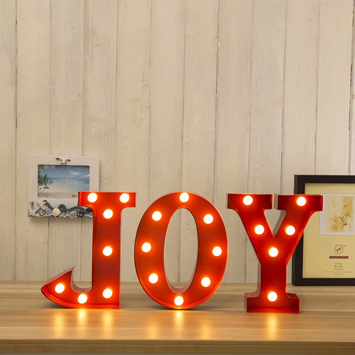

9'' Red Aluminum LED Alphabet Light Marquee Sign Indoor Night Light Wall Letter Lamp Decoration Gifts For Wedding Event hot