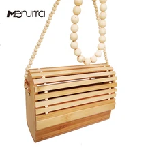 Женская пляжная сумка, Бамбуковая сумка, ротанговая уличная Сумка-клатч, модная Натуральная сумка через плечо, хороший подарок