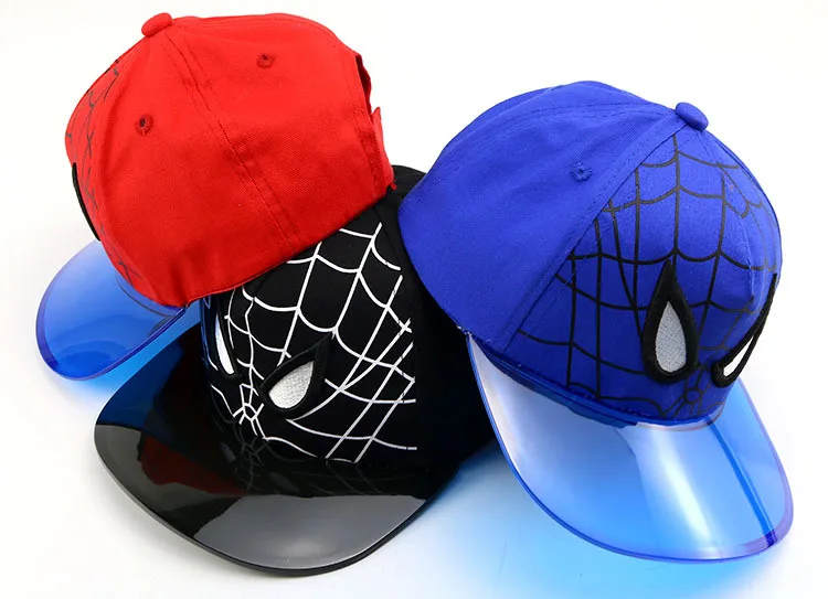 Doitbest/Летняя детская бейсбольная кепка в стиле хип-хоп для детей от 2 до 8 лет, детская солнцезащитная Кепка с человеком-пауком, кожаные бейсболки эластичные для мальчиков и девочек, s