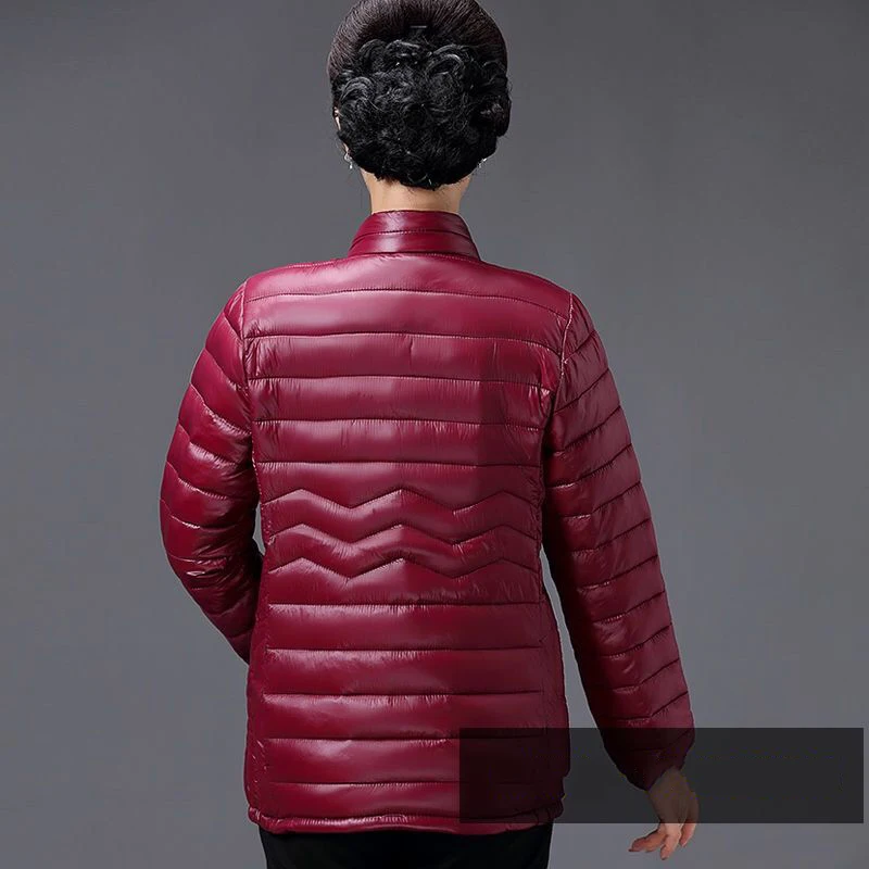 Kopen Mom s Dunne Katoenen Jas Korte Tops Winter Jas Vrouwen Jas Koreaanse Slanke Plus size Vrouwelijke Parka Jas Wave patroon gewatteerde Jas