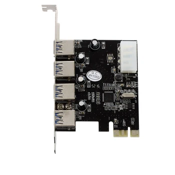 

FAST USB 3.0 PCI-E PCIE 4 PORTS Express Expansion Card Adapter
