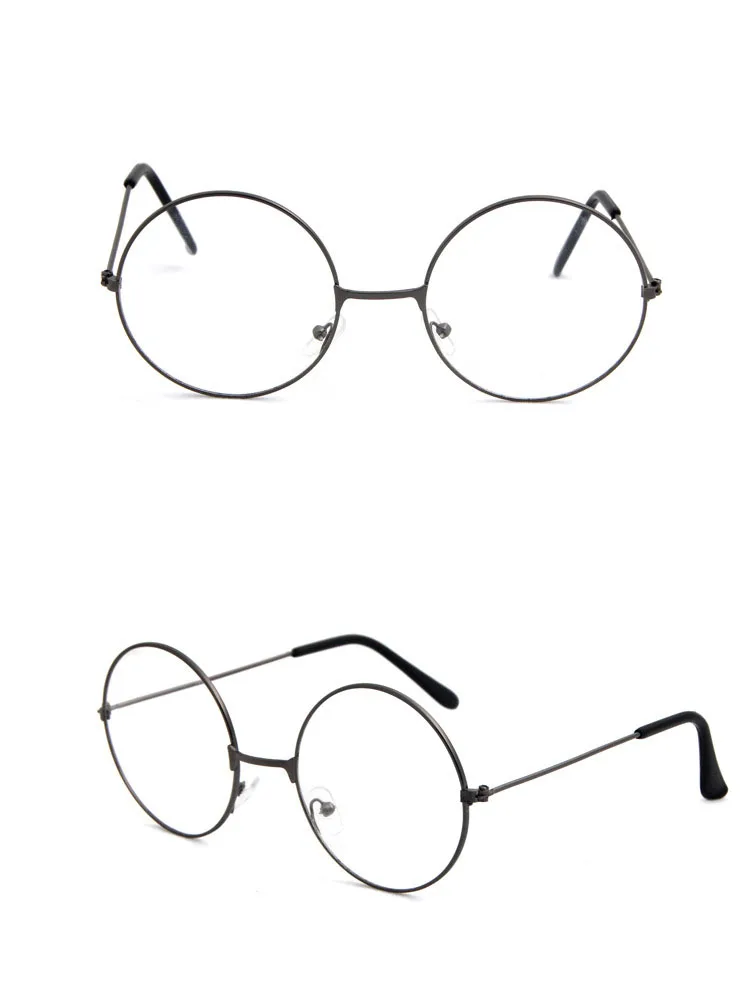 Новые модные женские очки оправа для очков мужская оправа винтажные круглые прозрачные линзы очки Оптическая оправа для очков