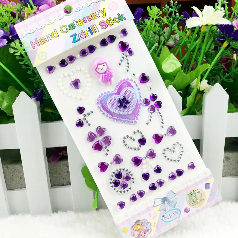 The new children's sticker DIY acrylic diamond rhinestone diamond stickers cartoon stickers children