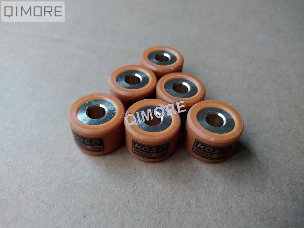 

Variator roller set / rollers 17x12mm for Scooter AG50 AD50 AG100 V100 / Burgman AN125 AN150 / GSR125 UE125 QS150T TR50 TR110
