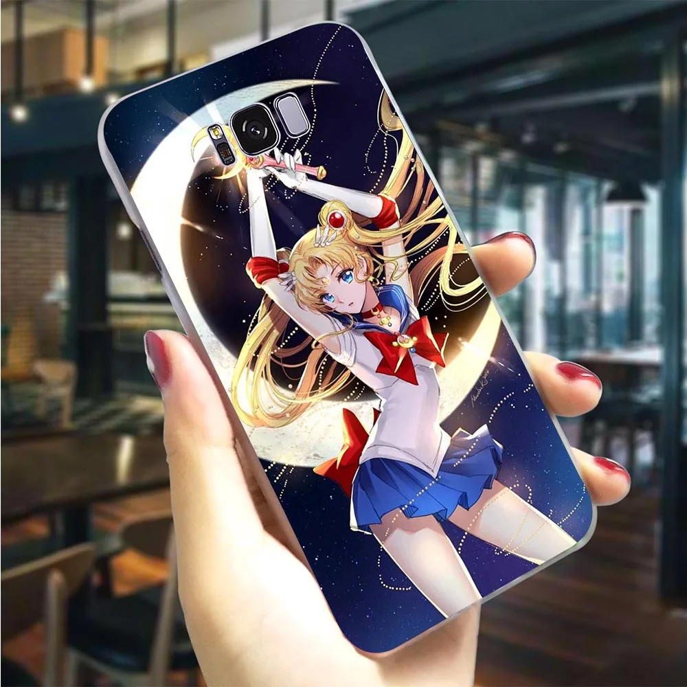 

Plastic Phone Cover for Galaxy S6 Soldier Sailor Moon Case for Samsung S7 Edge Covers S8 M10 M20 M30 S9 S10 Plus S10e Note 8 9