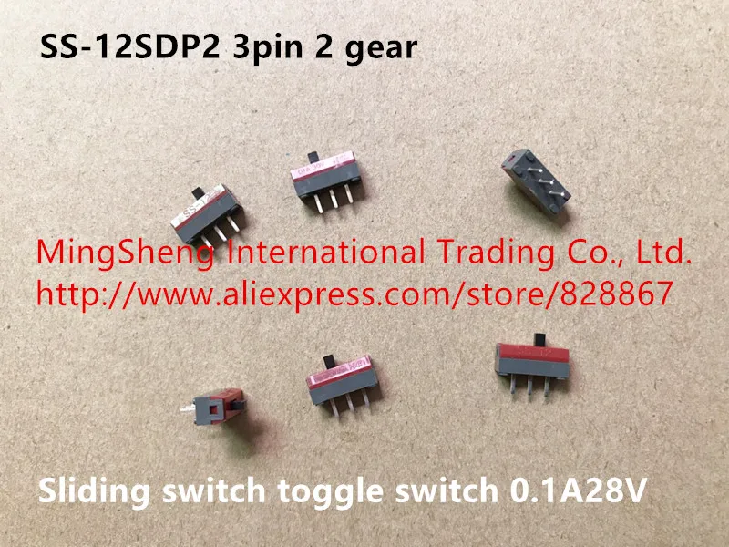 

Original new 100% Japan import SS-12SDP2 3pin 2 gear sliding switch toggle switch 0.1A28V