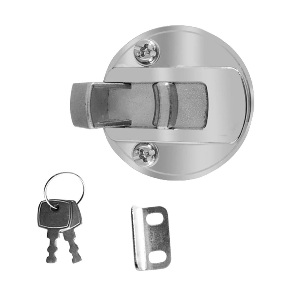 2″ Flush Mount Hatch Flush Pull Latch Marine Key Door Locking Hardware Accessory For Boat Marine Yacht 2-12mm Thickness Door