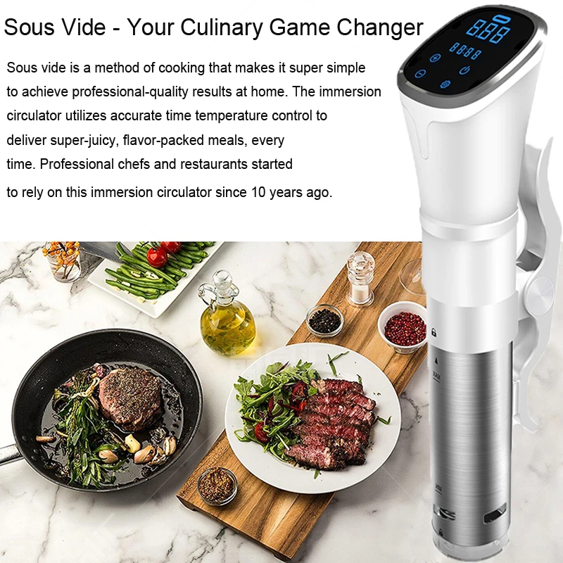 2019 вакуум медленный Sous Vide плита для готовки 1800 Вт Мощный погружной циркулятор ЖК