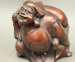 Оптовая продажа фабрики Китайские Бронзовые Техника Богатство Сумка Японский Счастливый Смех Маммоне Цай Статуя Бога