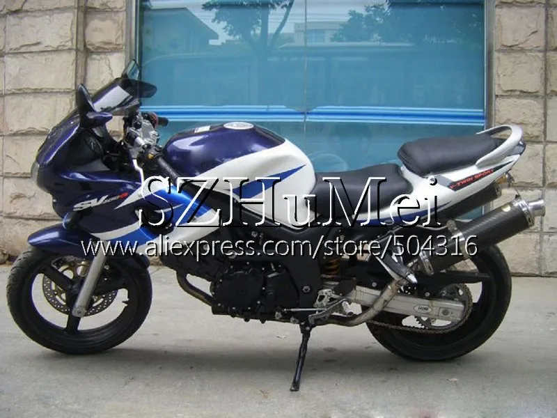 No. 8 Обтекатель для SUZUKI SV650S SV400S SV1000S 98 99 00 01 02 105NO. 0 SV 650S 400 S 1000S SV400 S 1998 1999 2000 2001 2002 синего и белого цвета - Цвет: No. 8