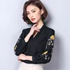 Chiffon Blouses Women Simple Long Sleeve Spring Autumn New Shirts Office Ladies V-neck Embroidered Casual Tops Clothes H9041 3