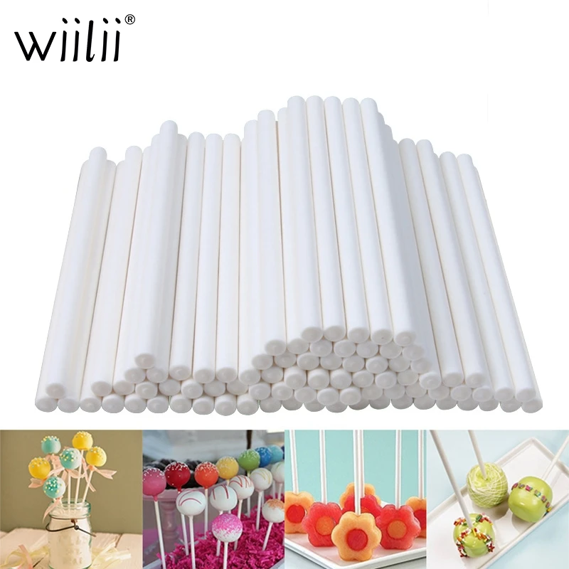 

100pcs/Set 15CM Long Pop Plastic Lollipop Stick Cake Pop Sticks For Chocolate Sugar Paste Candy Lollipop DIY Mold Tool