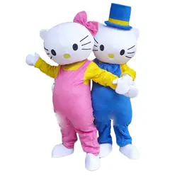 Новый рисунок «Hello Kitty» талисмана взрослых Размеры Cat костюм талисмана косплей костюм талисмана Бесплатная доставка