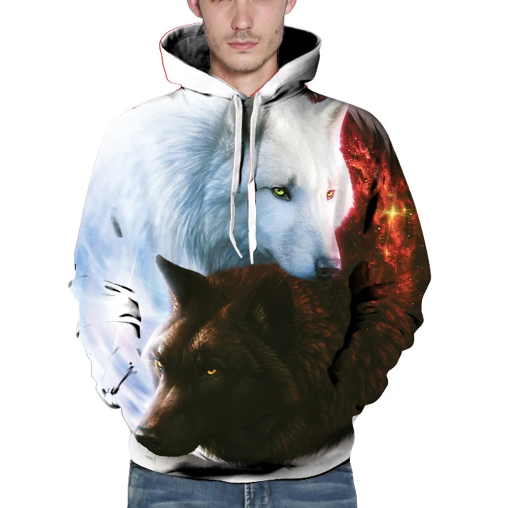 Wolf Printed Hoodies Men 3d Hoodies Brand Sweatshirts Boy Jackets