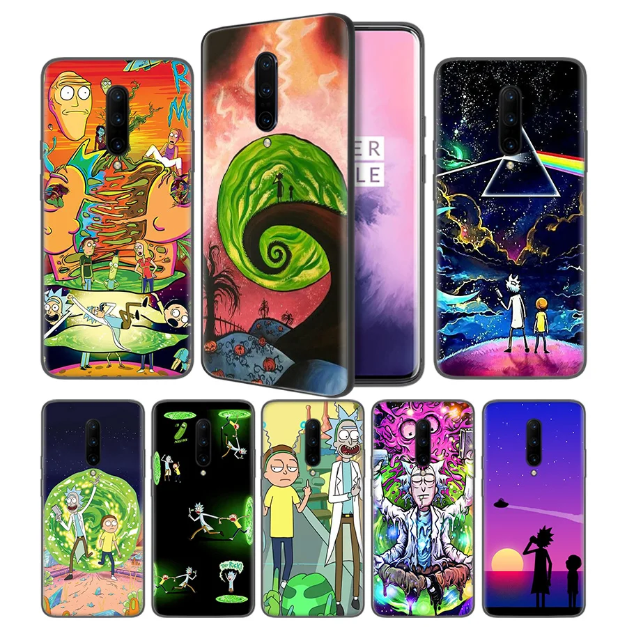 Rick And Morty Soft Black Silicone Case Cover for font b OnePlus b font 6 6T