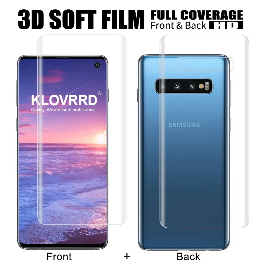 

Silicone Hydrogel Front Back Soft Film For Samsung Galaxy S10 S10e Screen Full Cover Protector For Samsung Galaxy S10 Plus