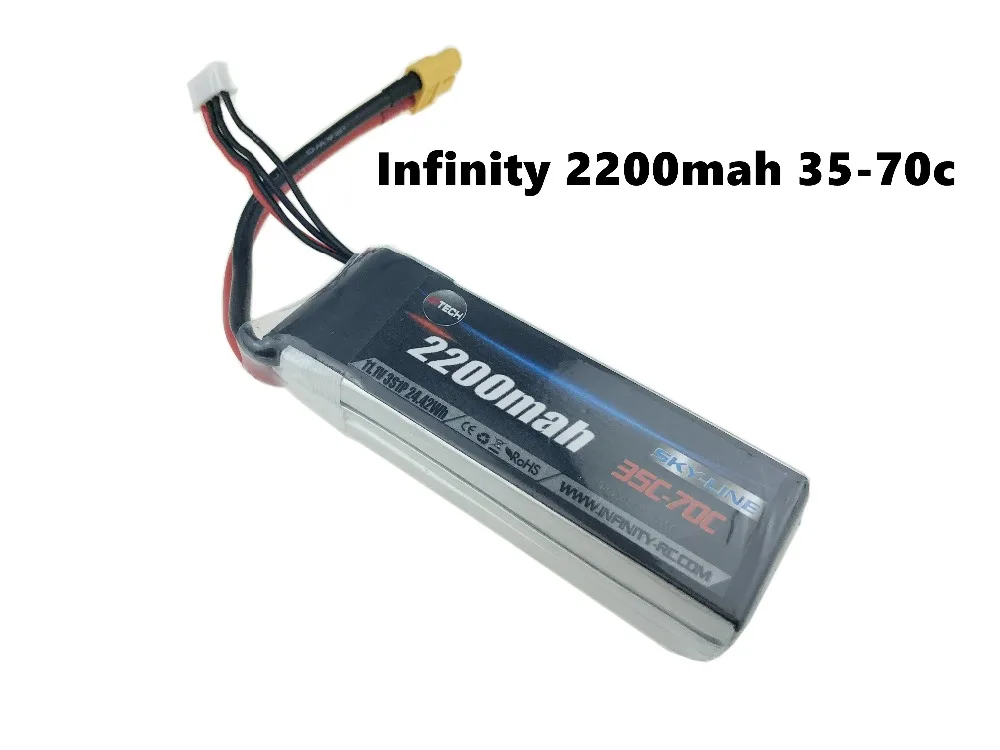 

Infinity 2200mAh 3S 45C 85C 11.1V LiPo Rechargeable Battery SY60 XT60 Plugs for RC FPV Multicopter Model Drone