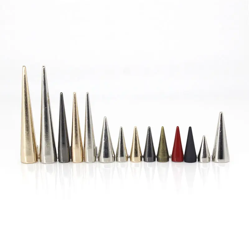 7x10mm Leathercraft DIYAlloy Bullet Spikes Studs Rivets Cone Screwback Spots