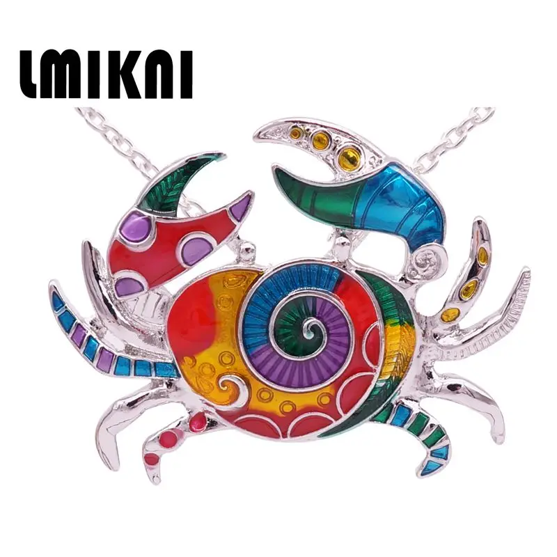 LMIKNI морское животное Бохо ожерелье ювелирные изделия Макси колар эмаль ожерелья