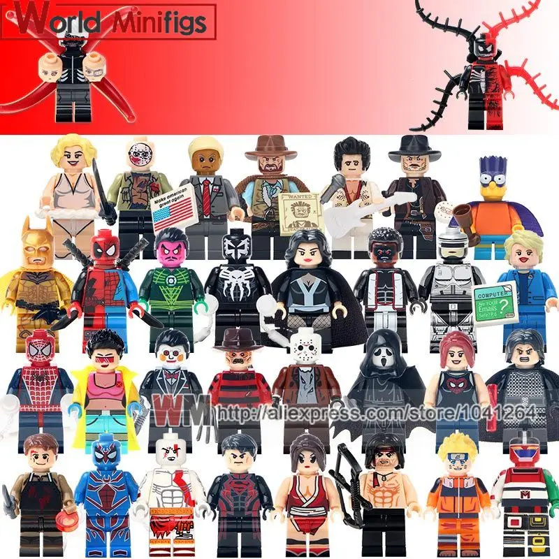 

Single Mr.Inkcredible Michael J Scofield Godmars Plawres Sanshiro Kratos Robocop Custom Made Building Blocks Children Gift Toys