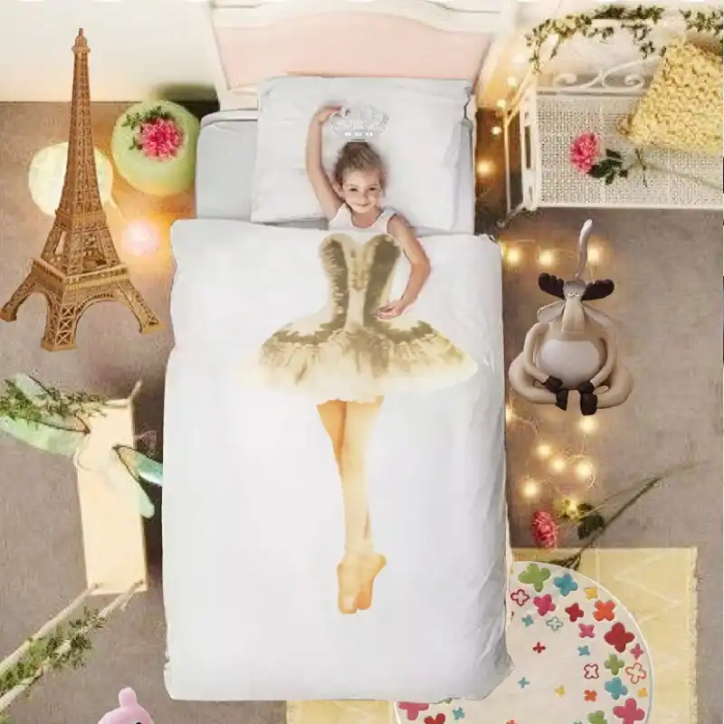 5601 3d Bedding Set Students Children Use Fireman Astronaut Ballet