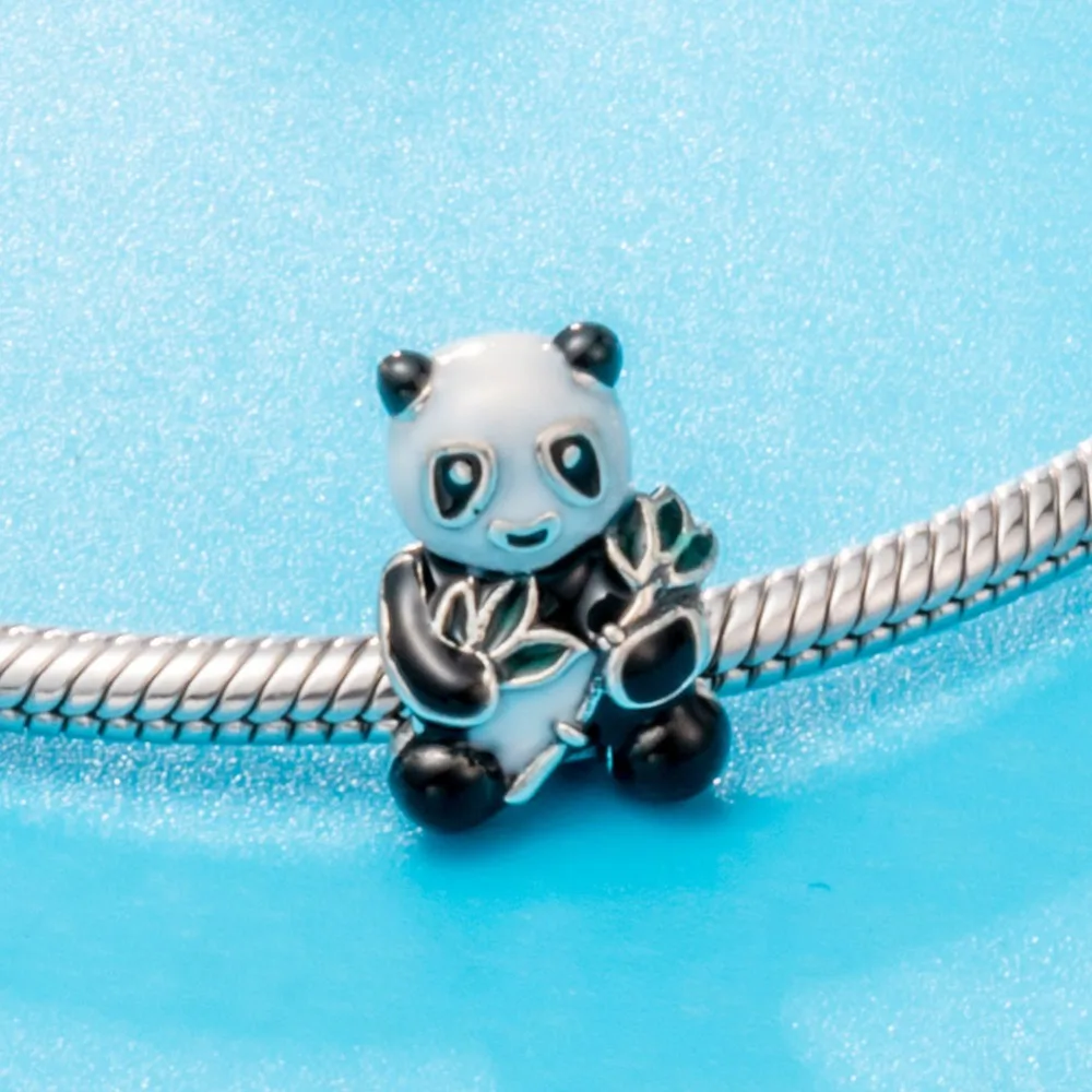 RainMarch 925 Silver Beads Fits Pandora Charms Bracelet Original 925 Silver Beads Panda Charms Women Jewelry Making Dropshipping (2)