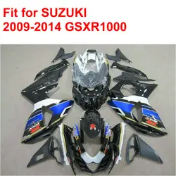 ABS обтекатель комплект для SUZUKI форм для инъекций GSXR1000 2009-2014 GSXR 1000 09 10 11 12 13 14 Цвет синий, черный; Большие размеры 34–43 настроить обтекатели