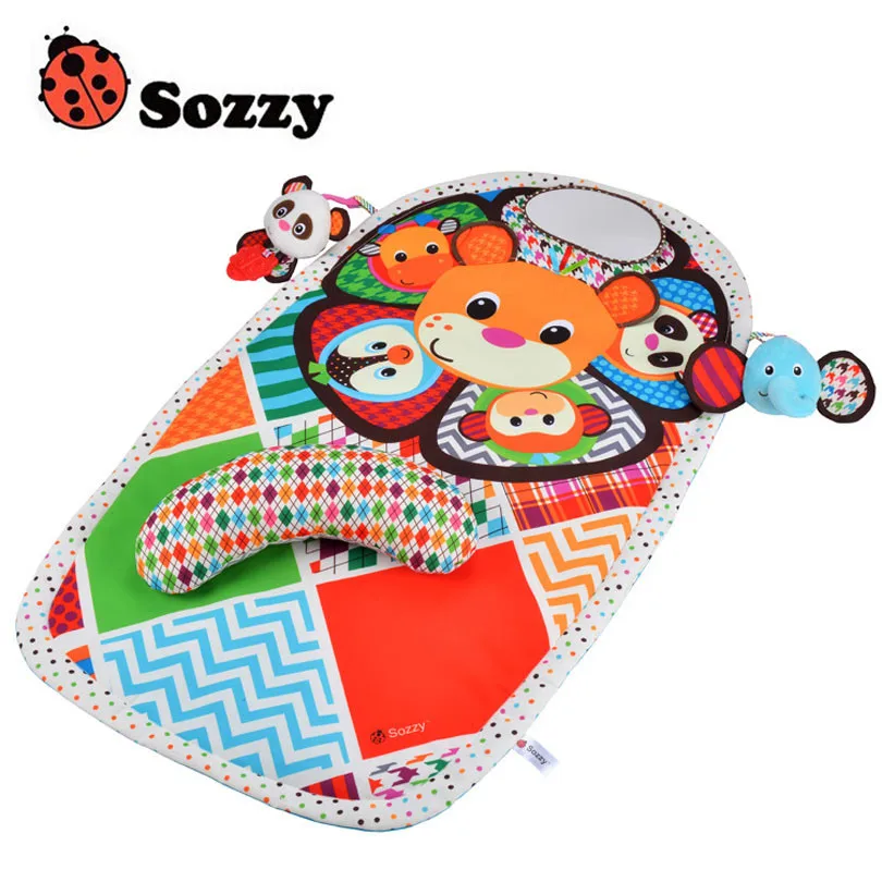

Sozzy Baby Activity Mat Crawling Mat Play Mat Pad Teether Animals Panda Elephant Waterproof Early Education Baby Toys Gift
