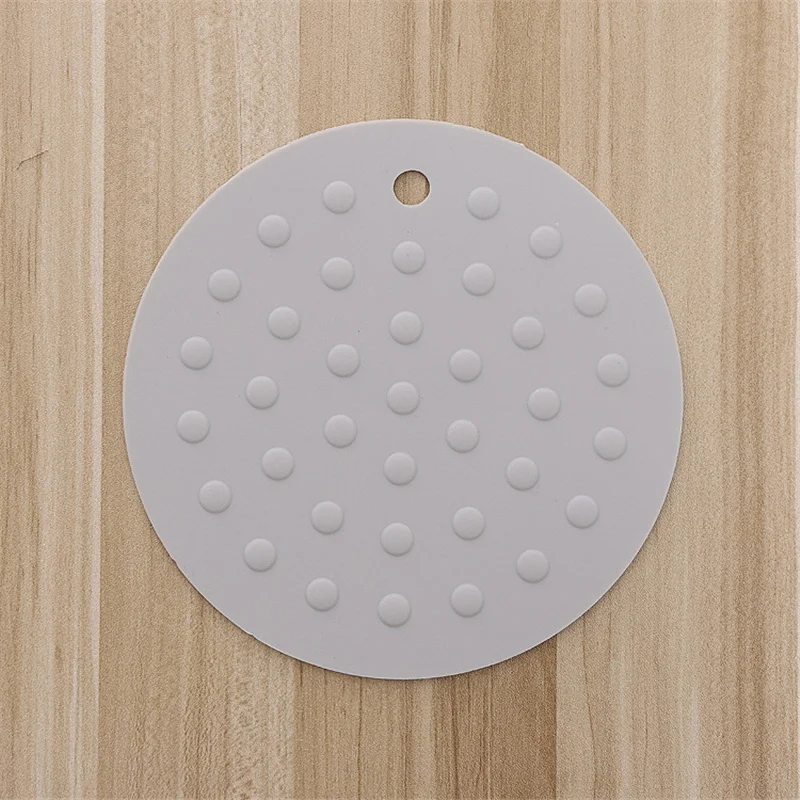 1pc Round Non slip Food grade Silicone Dining Table Protect Anti