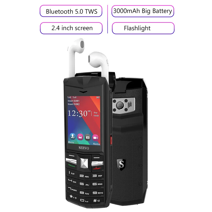 2019 оригинальный SERVO R26 2 4 &quotстандартная русская клавиатура FM TWS 5 0 Bluetooth наушники