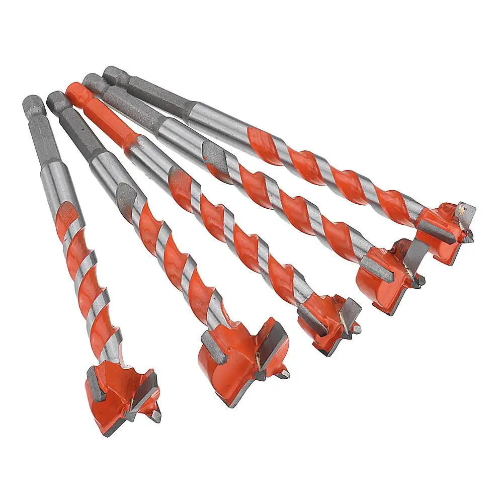  16-25mm Hex Shank Twist Forstner Drill Bit Set Hinge Hole Cutters Woodworking Hole Saw
