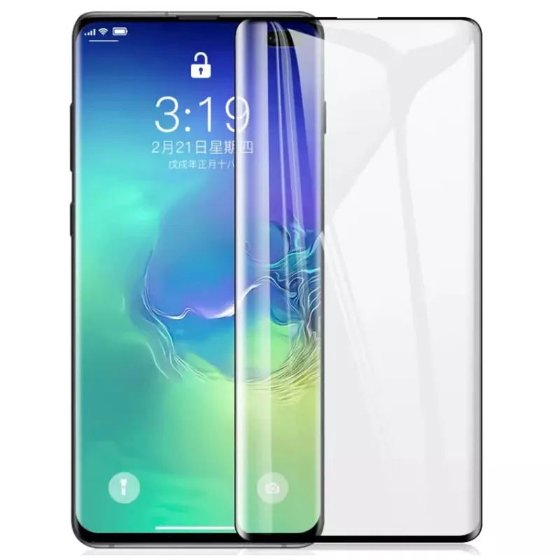 2 в 1 пленка для объектива камеры для samsung Galaxy S10 Plus 3D изогнутое полное покрытие закаленное стекло для samsung s 10 Plus защита экрана