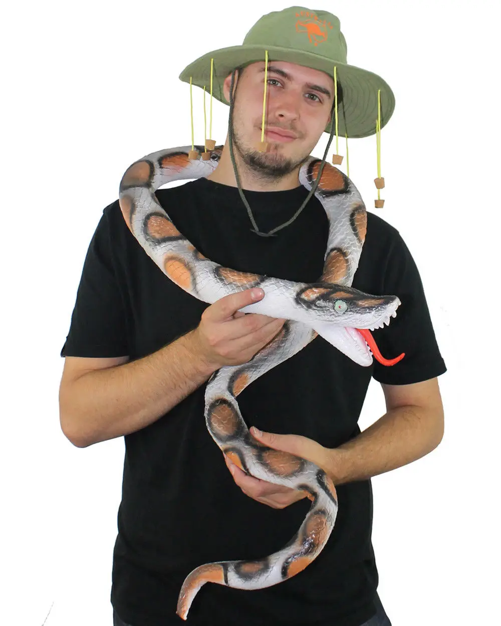 

RUBBER SNAKE 6FT LONG 180CM LATEX LARGE PYTHON AUSTRALIA DAY PARTY JUNGLE FANCY DRESS COSPLAY DECORATION