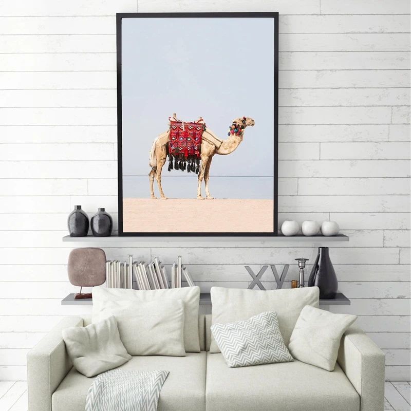 Desert Camel Canvas Print Living Room Decor