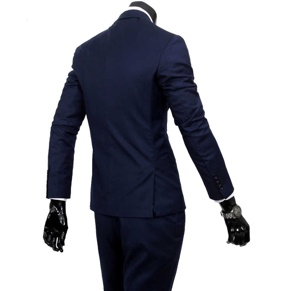 Мужской Модный деловой Тонкий костюм классический свадебный Повседневный костюм мужской комплект из 3 предметов(куртка+ брюки+ жилет