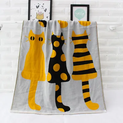 Супер мягкие дышащие одеяла для сна для новорожденных; Банное полотенце для пеленания; сезон весна-осень; cobertor; детская коляска для сна - Цвет: Yellow cat