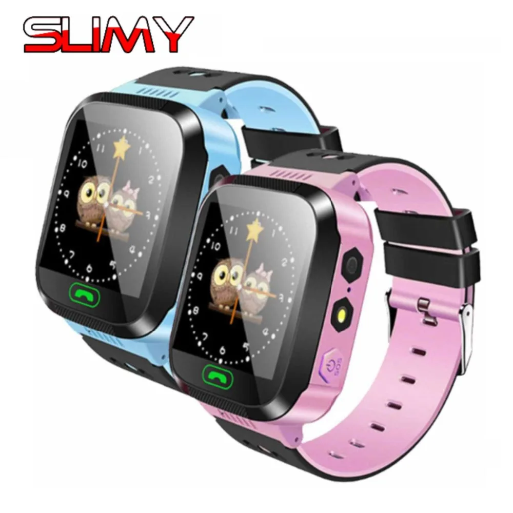 Slimy Q02 Children Baby Smart Watch Camera Lighting Touch Screen 2G SOS Call LBS Tracking Location Finder Kids Baby Smartwatch