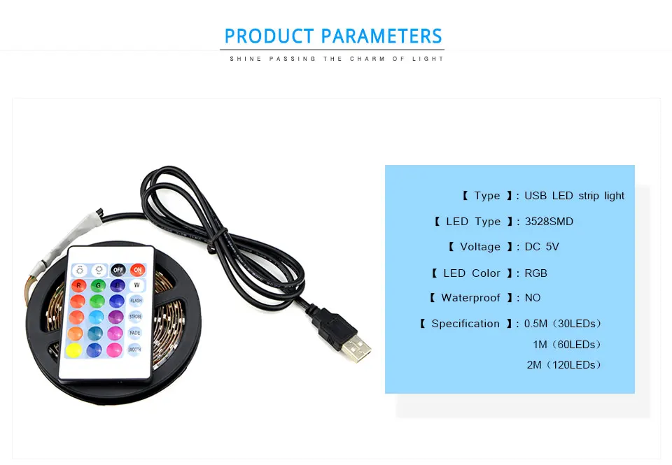 RGB Изменение цвета Светодиодная лента SMD3528 5V Гибкая веревочная лента для ПК ТВ Подсветка USB светодиодный светильник лента ночной Светильник ing