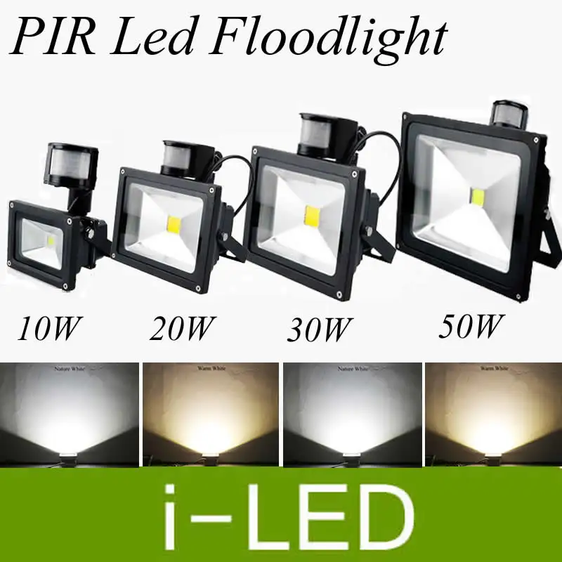 Pir Motion Sensor Led Floodlight 10w 20w 30w 50w Outdoor Led Landscape Flood Lights Lamp Ac85 265v Warm Cold White Ul Ce Rohs Flood Light Lamp Motion Sensor Led Floodlightled Floodlight 10w Aliexpress