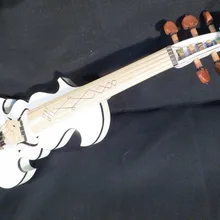 Красивая белая модель 5 струн электрическая и акустическая скрипка 1"-16"