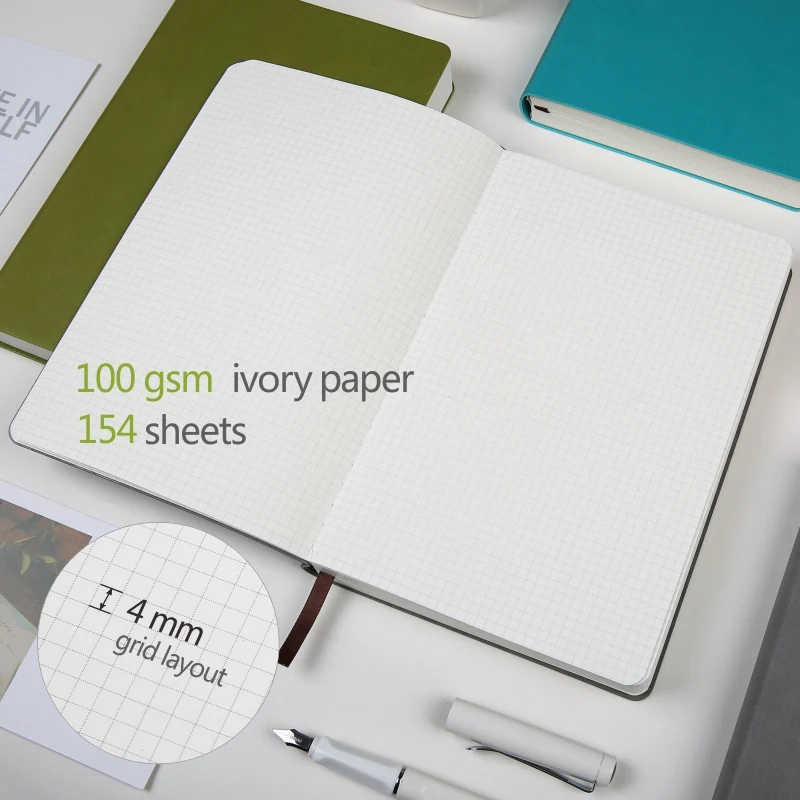 grid notebook a5 graph paper notepad 154sheets 308pages 4mm grid a5 graph paper notebook