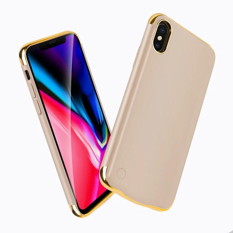 Батарея чехол для iPhone X XR XS xsmax 5500/6000 мА/ч, внешняя Батарея Зарядное устройство чехол резервного копирования Мощность банк Портативный Мощность зарядный чехол