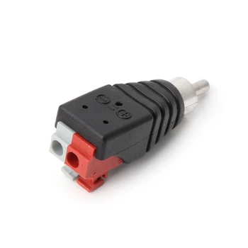 

Speaker Wire A/V Cable to Audio Male RCA Connector Adapter Jack Press Terminal