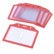 5 шт. 85 мм x 52 мм красный прозрачный вертикальный прямоугольник офис слайд держатель для карт