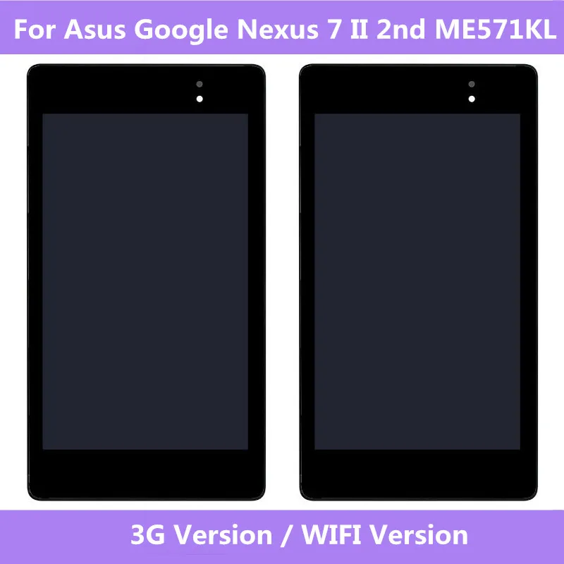 Cena ASUS oryginalny ekran wyświetlacz LCD ekran dotykowy Digitizer zgromadzenie dla Asus Google Nexus 7 II 2nd 2013 ME571KL 3G wersja Wifi