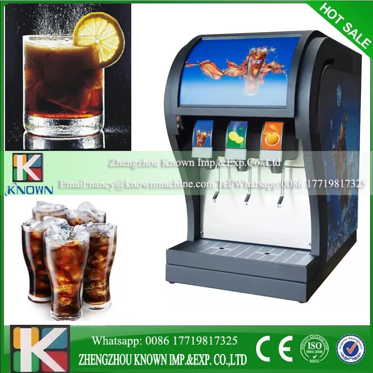 Commerical coke fountain dispenser R410a 3pcs valves coke dispenser